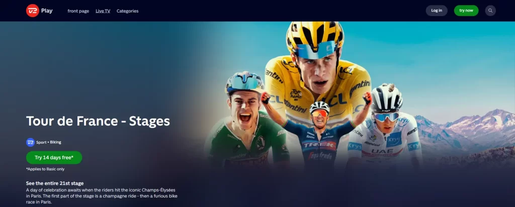 Watch Tour De France online on TV2 Play
