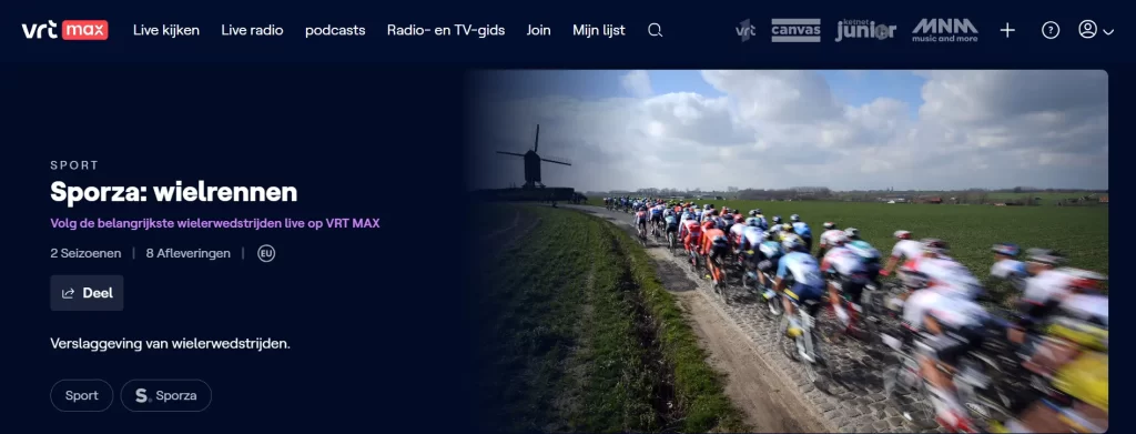 Watch Tour De France in HD on VRT Max