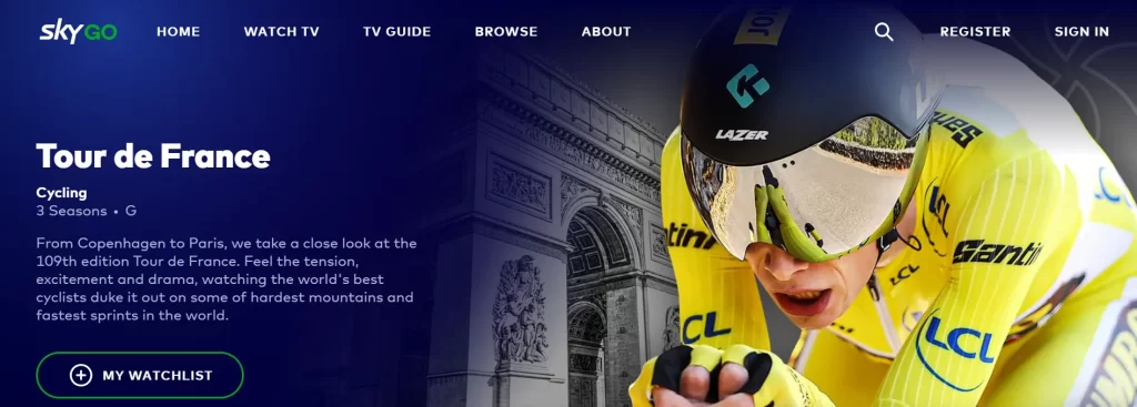 Watch Tour De France online on Sky Sports Go New Zealand